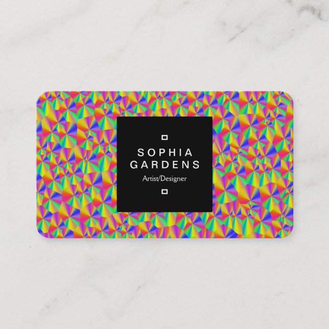 Square Label 01a - Abstract 080716(7) Business Card (Front)