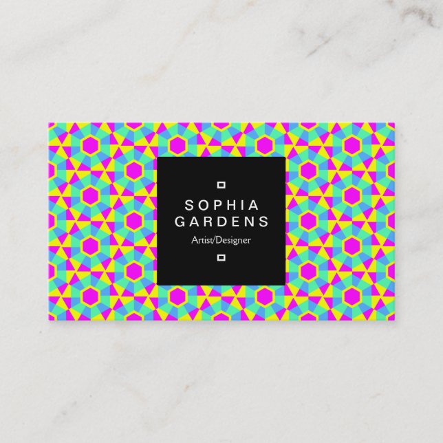 Square Label 01a - Geometric 060614 (02) Business Card (Front)