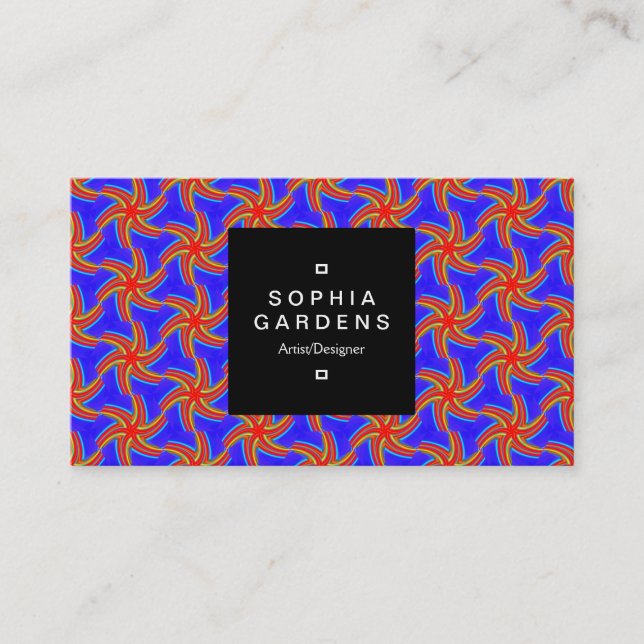 Square Label 01a - Geometric 160614 (04) Business Card (Front)