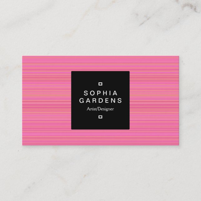 Square Label 01a - Scan Lines 04 Business Card (Front)