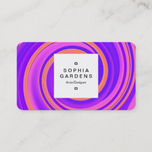 Square Label 03a - Abstract Swirl 250816 - 01a Business Card