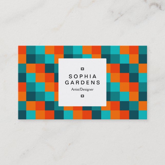 Square Label 03a - Colour Squares 01 Business Card (Front)