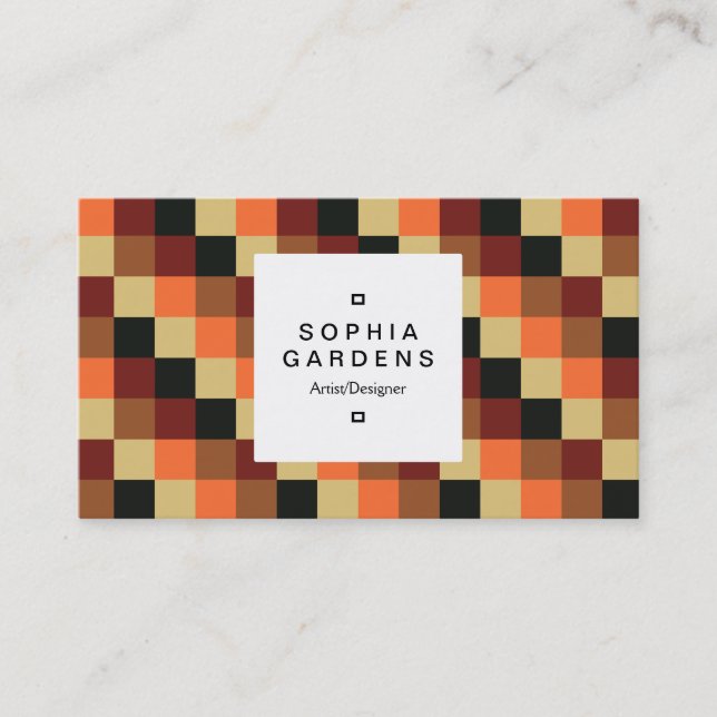 Square Label 03a - Colour Squares 04 Business Card (Front)