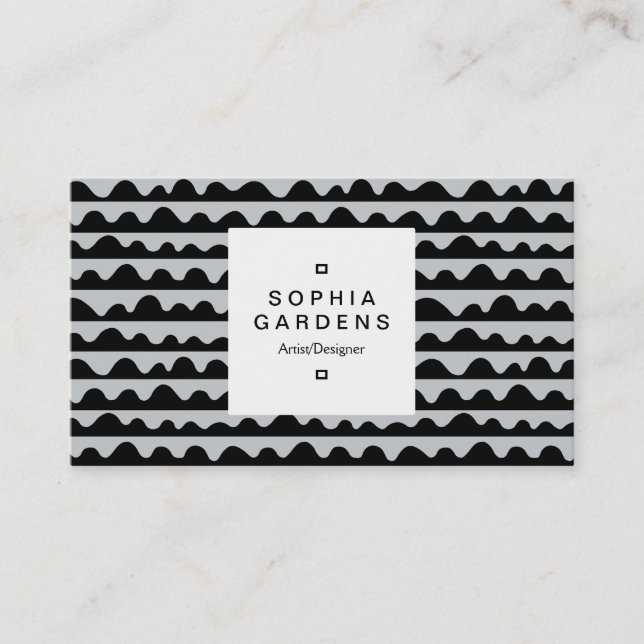 Square Label 03a - Pattern 020815 Business Card (Front)