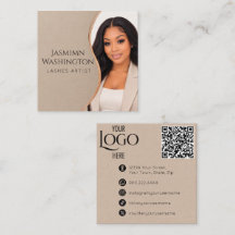 Square Lash Artist Champagne Taupe Branding