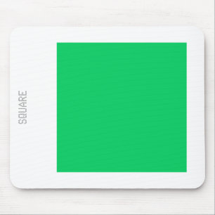 Square - Light Green and White Mouse Pad