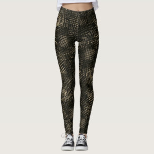 Square-lined scratched out in dark brown or sepia. leggings