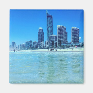 Square Magnet with a view of Surfers Paradise.