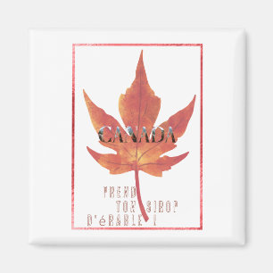 Square Maple Leaf Magnet/Canada Magnet