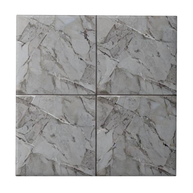Square marble grey beige ceramic tiles (Front)