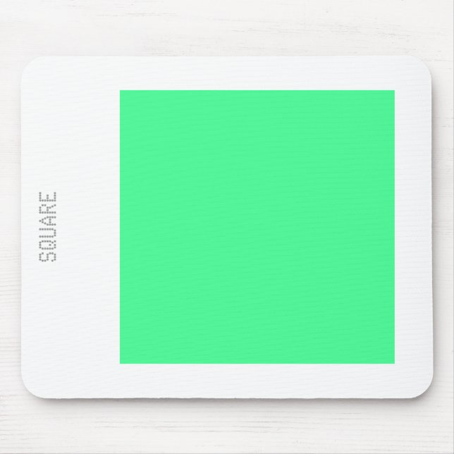 Square - Mint Green and White Mouse Pad (Front)
