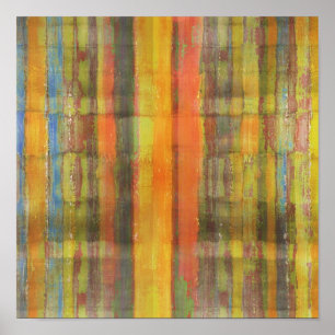 Square Modern Art Earth Colours Poster