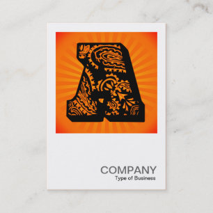 Square Monogram - Paisley Sunburst Business Card