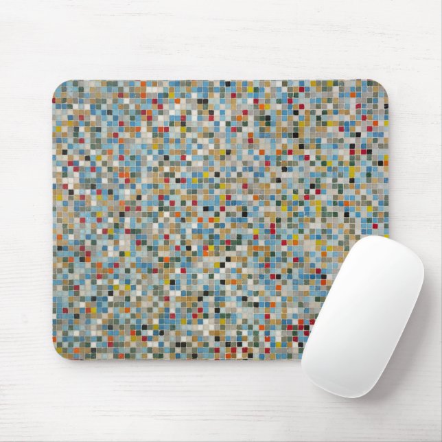 Square Mosaic Multi-coloured Tile Pattern (Photo) Mouse Pad (With Mouse)