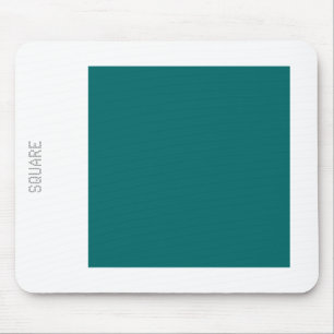 Square - Moss Green and White Mouse Pad