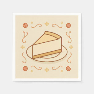 Square Napkin Design – Elegant New York Cheesecake