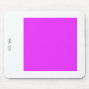 Square - Neon Purple and White Mouse Pad