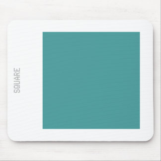 Square - Ocean Green and White Mouse Pad