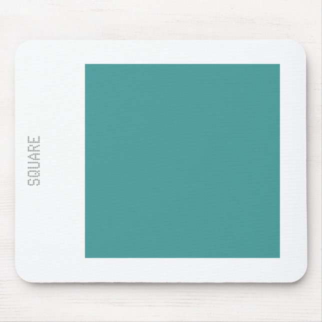 Square - Ocean Green and White Mouse Pad (Front)