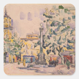 Square of the Hotel de Ville in Aix-en-Provence Sticker