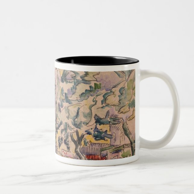 Square of the Hotel de Ville in Aix-en-Provence Two-Tone Coffee Mug (Right)