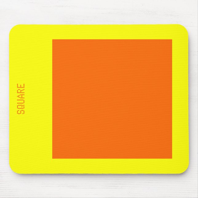 Square - Orange and Yellow Mouse Pad (Front)