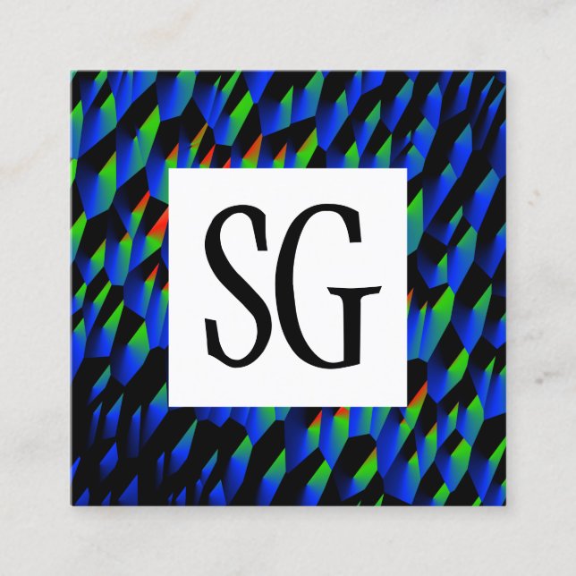 Square Panel - Initials - 190716(03) Square Business Card (Front)