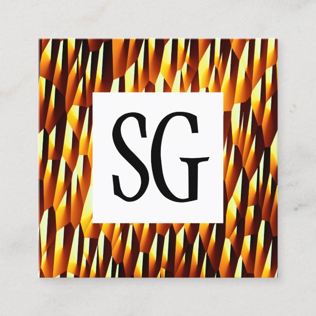 Square Panel - Initials - Secret Cave Business Card (Front)