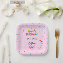 Square Paper Plate – Perfect for Birthday Parties