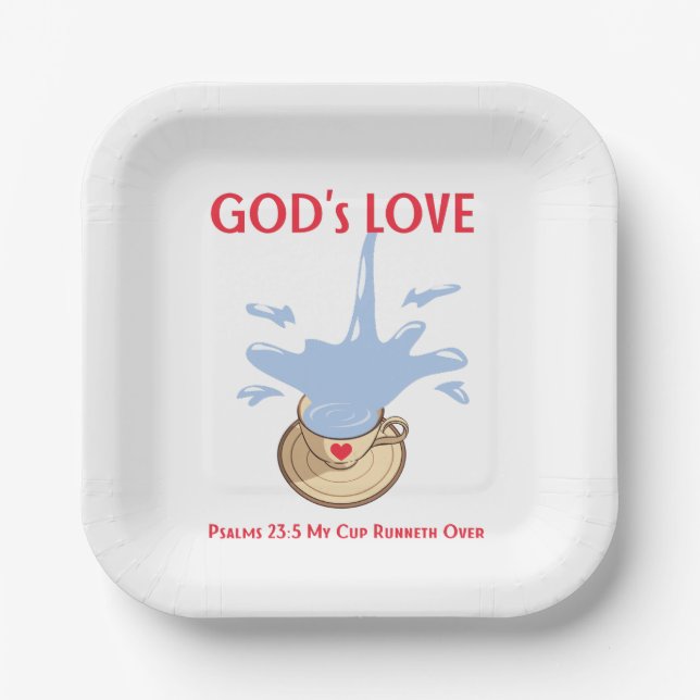 Square Paper Plate set with scripture  (Front)