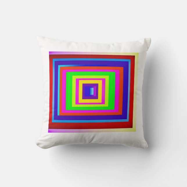 Square pattern design bright  cushion (Front)