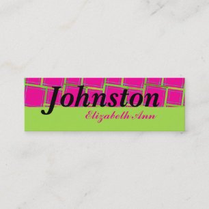Square Pattern Mini Business Card