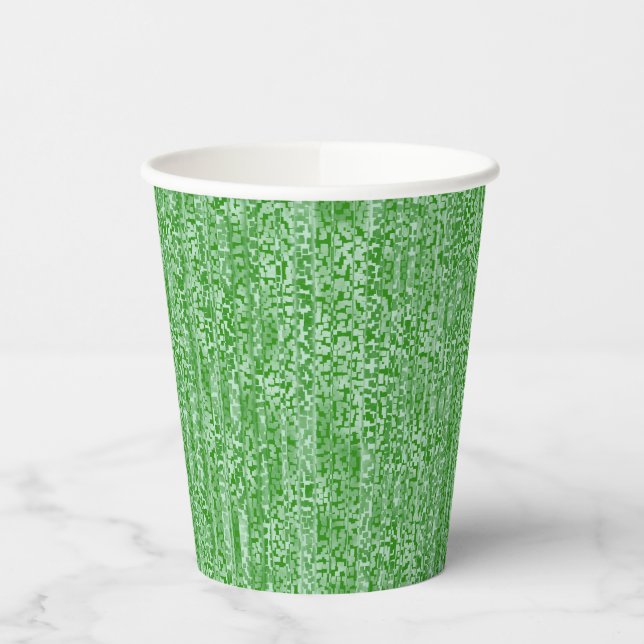 Square Pattern Overlay, Abstract, Lines, Gradient Paper Cups (Left)
