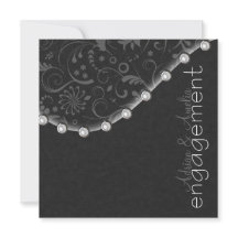 Square Pearl Engagement Invitation