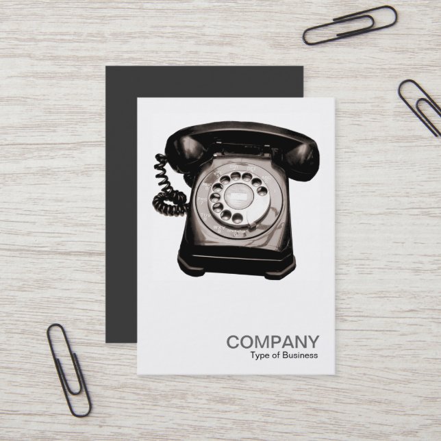 Square Photo 0123 - Old Telephone II Business Card (Front/Back In Situ)