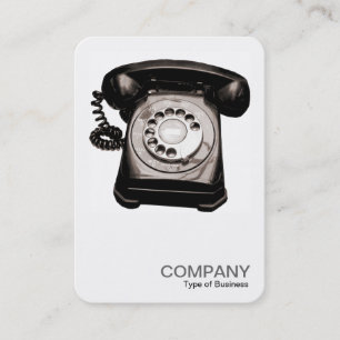Square Photo 0123a - Old Telephone II (Rounded) Business Card