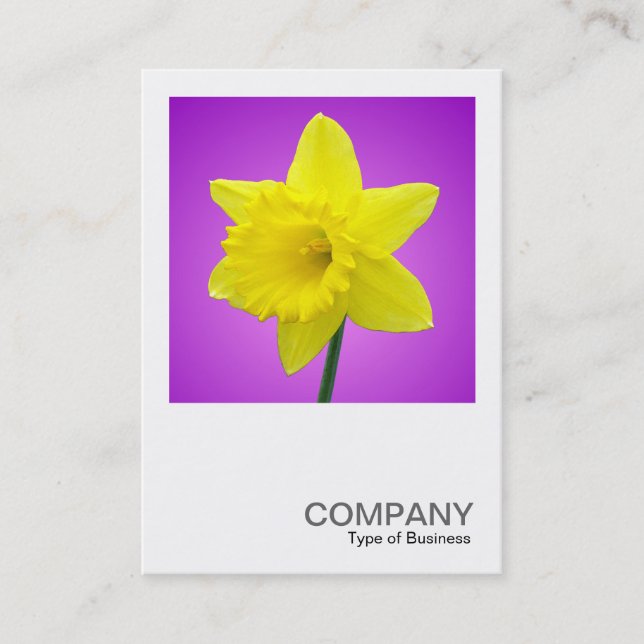 Square Photo 012 - Daffodil Business Card (Front)