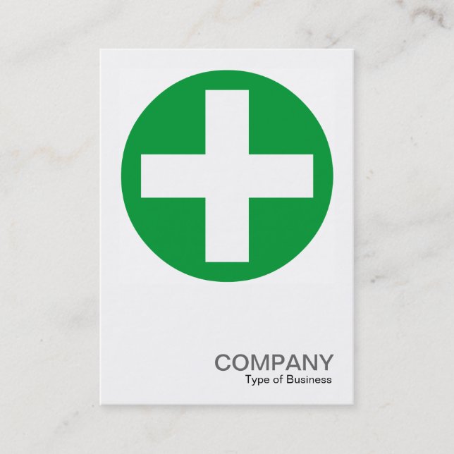 Square Photo 0155 - Big Plus Sign - Green Business Card (Front)