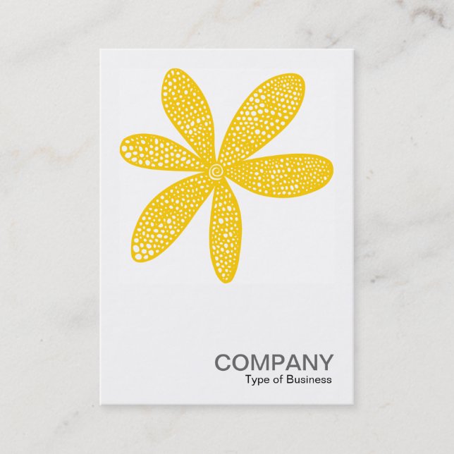 Square Photo 0218 - Pretty Flower - Amber Business Card (Front)