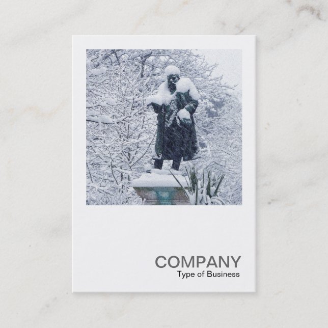 Square Photo 0278 - Snow in The Park Business Card (Front)