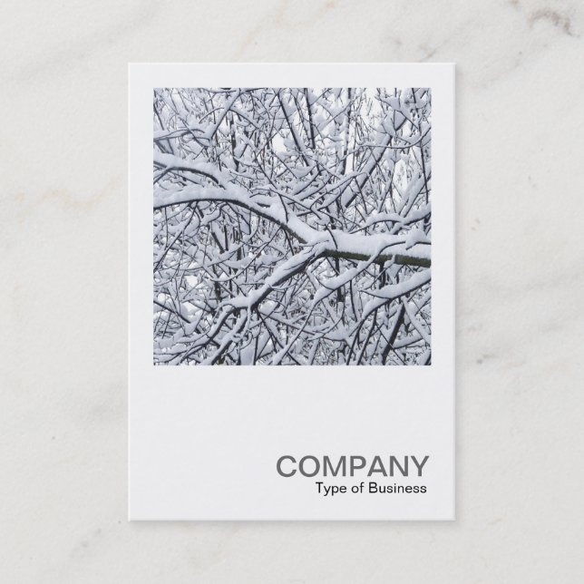 Square Photo 0279 - Snowy Branches Business Card (Front)