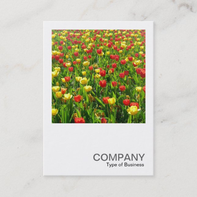 Square Photo 0318 - Sea of Tulips II Business Card (Front)