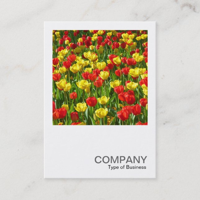 Square Photo 0320 - Sea of Tulips III Business Card (Front)