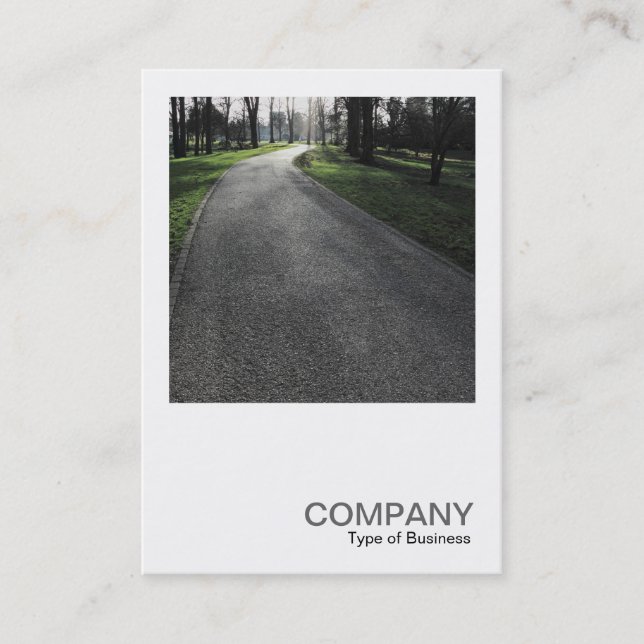 Square Photo 0383 - Sunlit Path Business Card (Front)