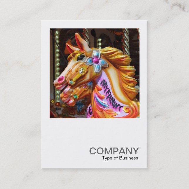 Square Photo 0440 - Merry-go-Round Horse Business Card (Front)
