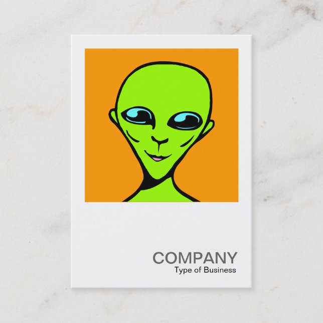 Square Photo 049 - Happy Alien Business Card (Front)