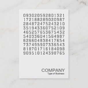 Square Photo 0580 - Random Numbers Business Card