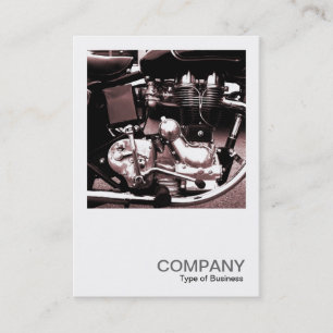 Square Photo 059 - Classic Motorbike Engine Business Card