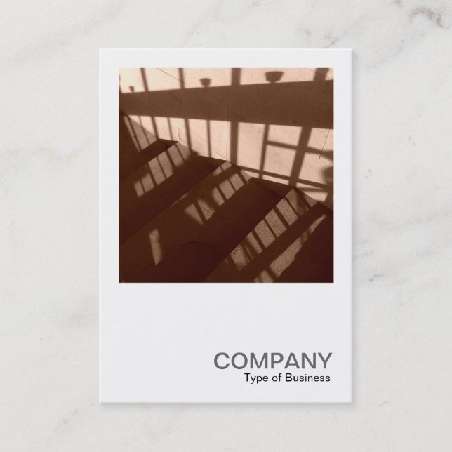 Square Photo 060 - Shadows on the Steps Business Card (Front)