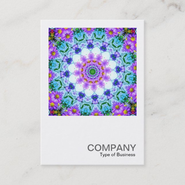 Square Photo 063 - Daisy Kaleidoscopic Business Card (Front)